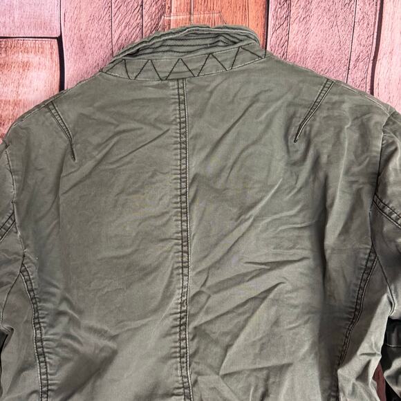 Diesel Military Utility Jacket Army Green Cotton Casual Classic Pockets Large - Picture 4 of 9